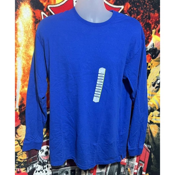 Duluth Trading Henley Shirt Mens Medium Longtail‎ Blue Fit Long Sleeve New NWT - Picture 1 of 6